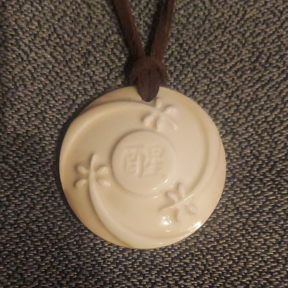 White Ceramic Pendant Necklace